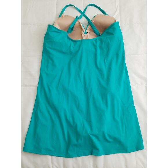 Lands' End Women's Tummy Control Swimdress Size 16L Jade Green NWOT - Picture 10 of 15